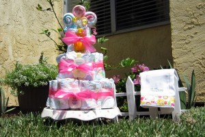 Girl diaper cake