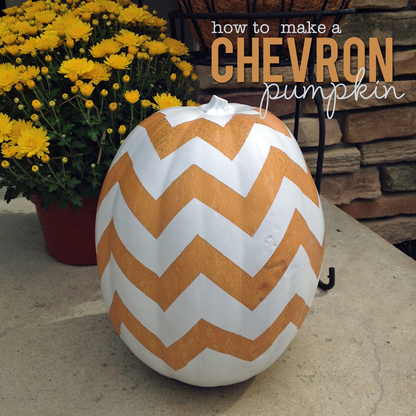 a simple craft :: Chevron Pumpkin tutorial