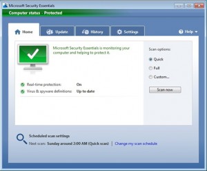 computer status protected
