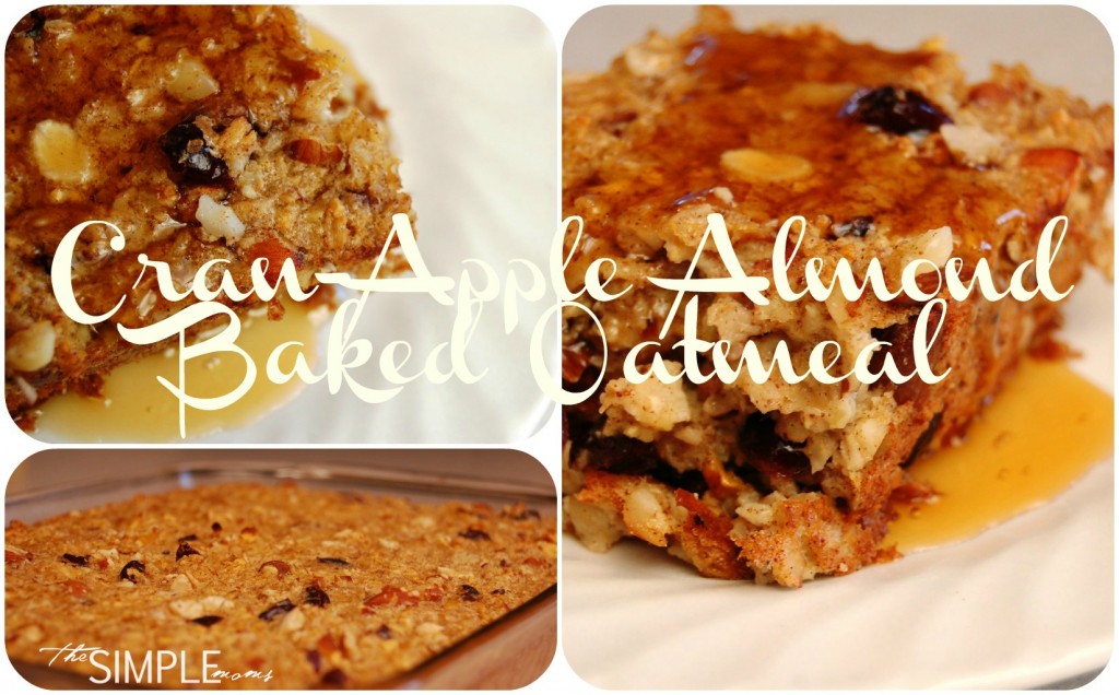 a simple real food recipe :: soaked cran-apple almond baked oatmeal