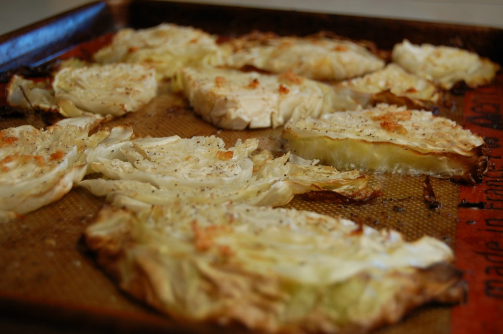 a simple real food recipe :: basic side dishes :: garlic roasted cabbage