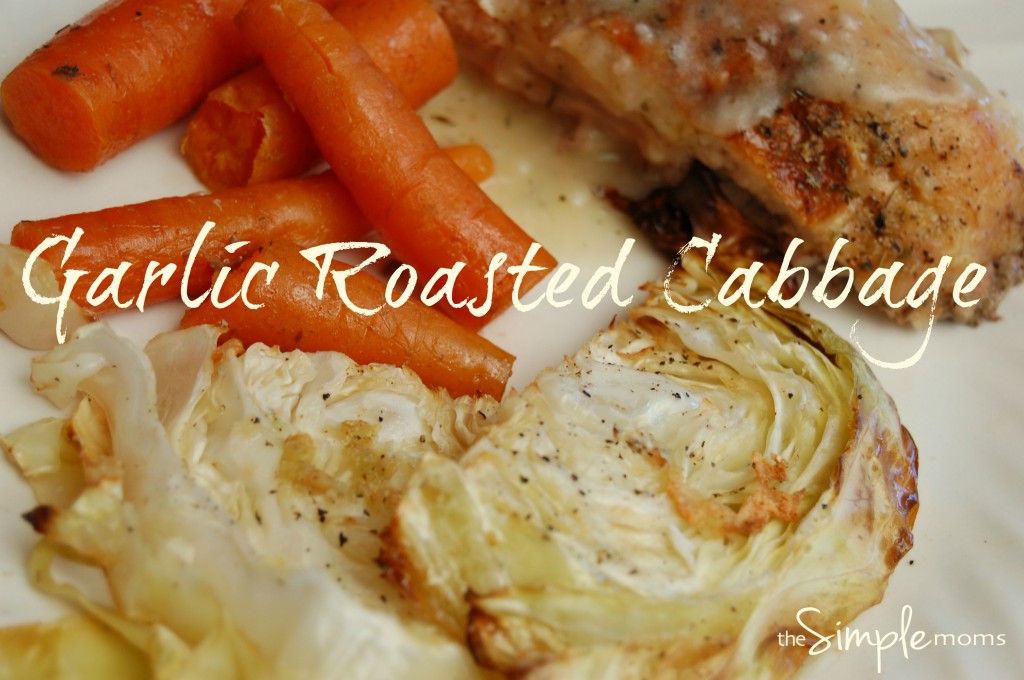 a simple real food recipe :: basic side dishes :: garlic roasted cabbage