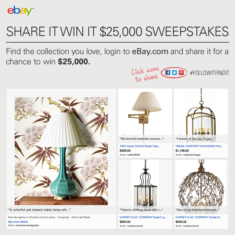 eBay Share It Win It Sweepstakes