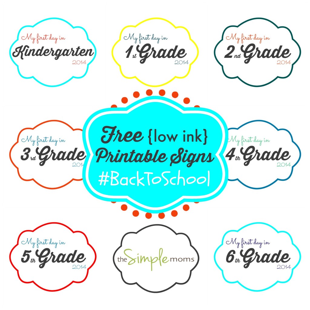 first day of school signs