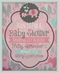Lily's Baby Shower Invite