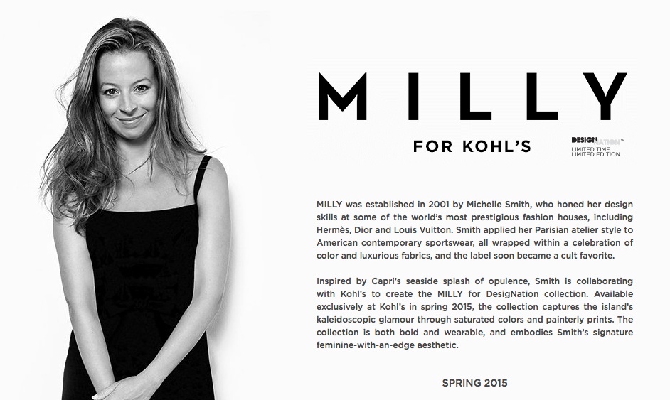 Milly Collection for Kohl's 2015