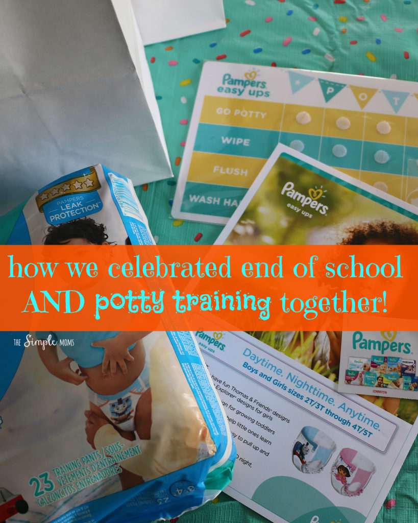 how we celebrated end of school and potty training together with pampers