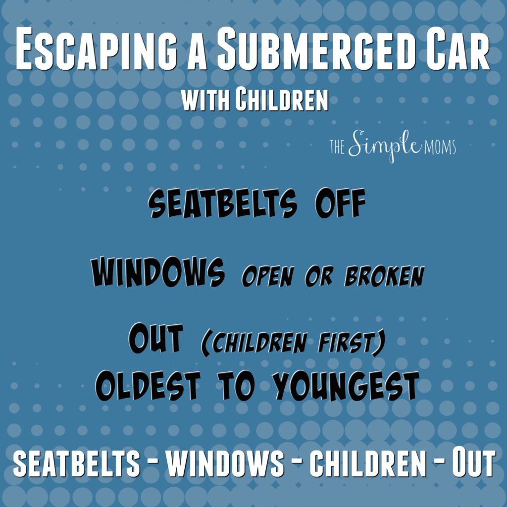 escaping a submerged car with children