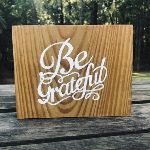 DIY Be Grateful Sign