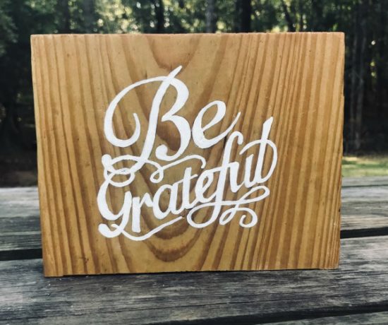 DIY Be Grateful Sign