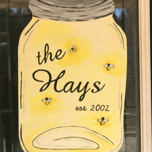 DIY Mason Jar Door Hanger