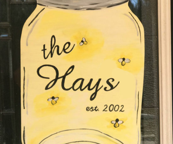 DIY Mason Jar Door Hanger
