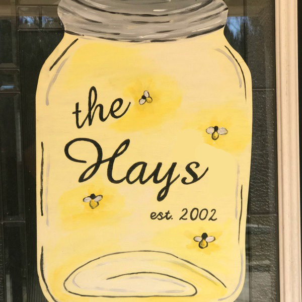 DIY Mason Jar Door Hanger