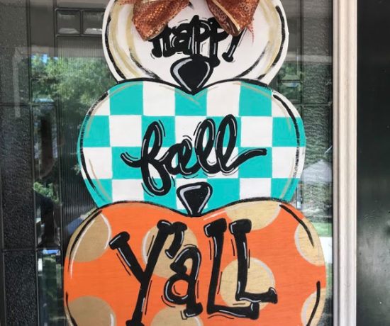 DIY Pumpkin Door Hanger